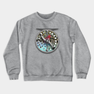 Fly Fishing Trout Camo Crewneck Sweatshirt