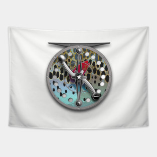 Fly Fishing Trout Camo Tapestry