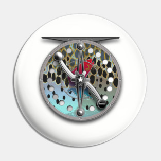 Fly Fishing Trout Camo Pin