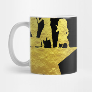 Hitchhiking Ghosts Hamilton Star Mashup Purple and Gold Mug