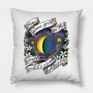 In a Hole in the Ground Pillow