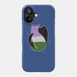 Genderqueer Cat LGBT Pride Flag Phone Case