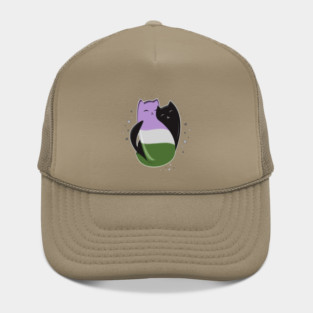 Genderqueer Cat LGBT Pride Flag Hat