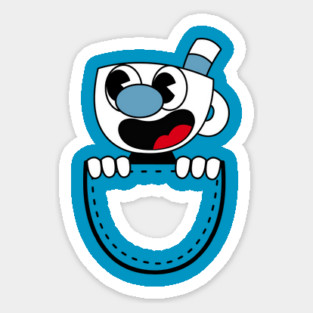Mugman In Pocket Sticker