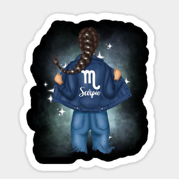 Scorpio Zodiac Girl Sticker by The WYLD Tribe