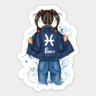 Pisces Girl Zodiac Birthday Magnet