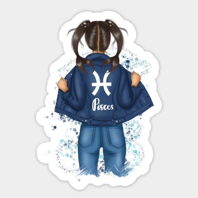 Pisces Girl Zodiac Birthday Magnet by The WYLD Tribe