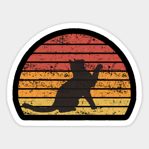 Retro Cat Silhouette Magnet by The WYLD Tribe