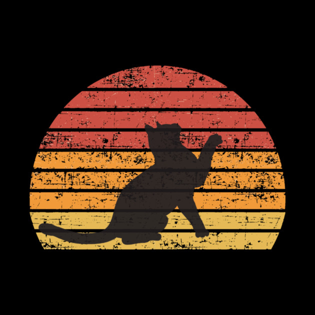 Retro Cat Silhouette by The WYLD Tribe