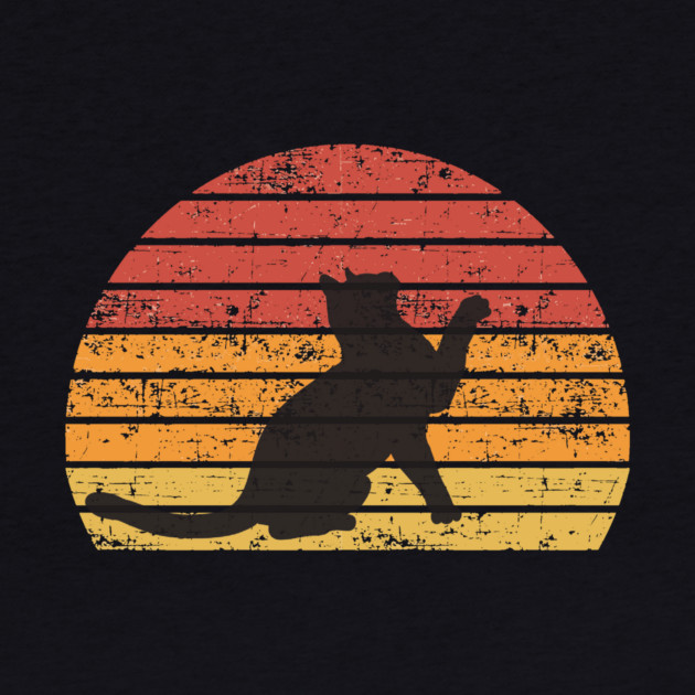 Retro Cat Silhouette by The WYLD Tribe