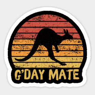 G'day Mate Retro Kangaroo Magnet