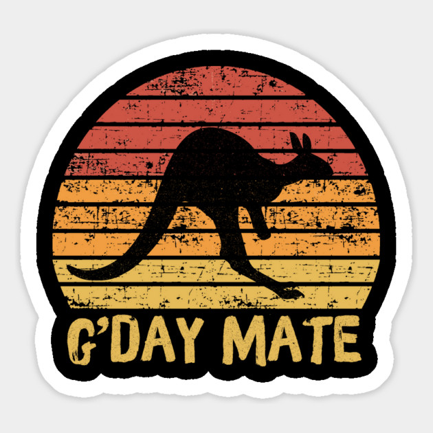 G'day Mate Retro Kangaroo Magnet by The WYLD Tribe