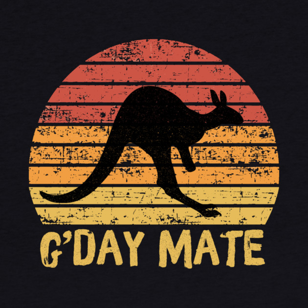 G'day Mate Retro Kangaroo by The WYLD Tribe