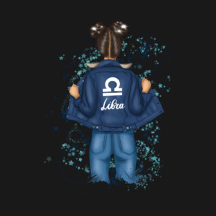 Libra Zodiac Girl Birthday T-Shirt