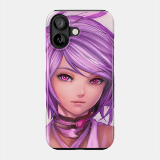 Purple Hair Anime Girl Phone Case
