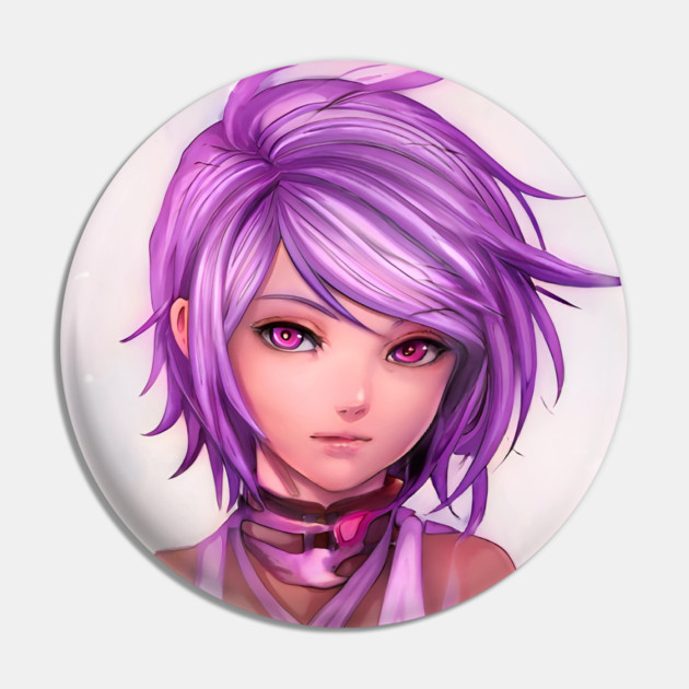 Purple Hair Anime Girl Pin by animegirlnft