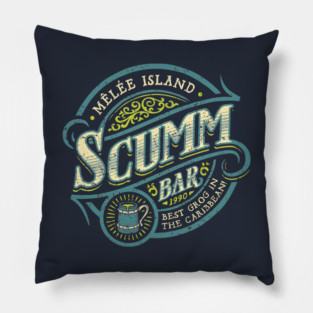 The Pirate Bar blue Pillow