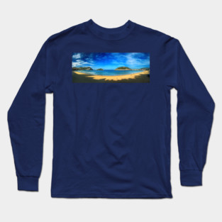 Playa La Concha Panorama- Donostia (San Sebastian) Long Sleeve T-Shirt