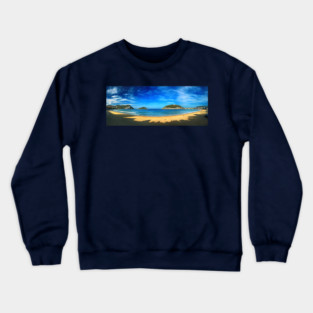 Playa La Concha Panorama- Donostia (San Sebastian) Crewneck Sweatshirt