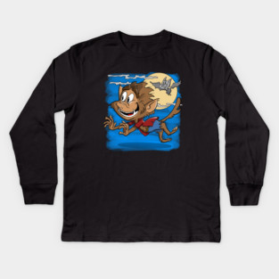 Wolf Boy Cartoon Kids Long Sleeve T-Shirt