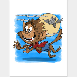 Wolf Boy Cartoon Posters and Art