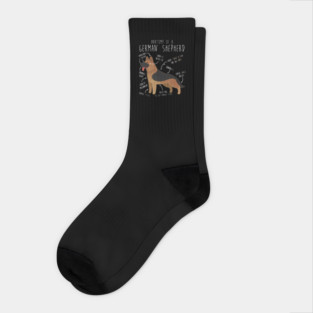 German Shepherd Dog Anatomy Socks