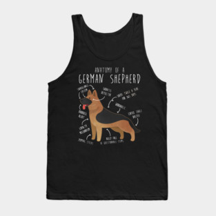 German Shepherd Dog Anatomy Tank Top