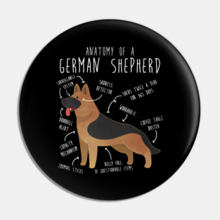 German Shepherd Dog Anatomy Pin