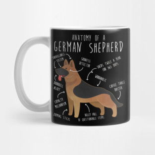 German Shepherd Dog Anatomy Mug