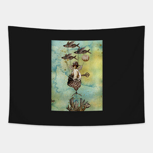 Flotilla - Amelie and Flying Fish Tapestry