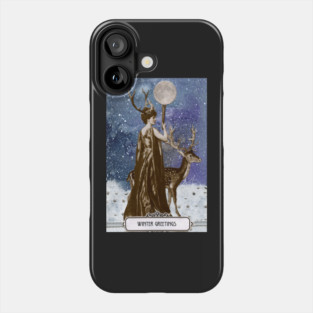 Winter Solstice Moon Goddess Phone Case