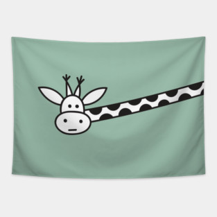 Peeking Giraffe Tapestry