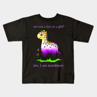 Yes, I'm nondinory! Kids T-Shirt