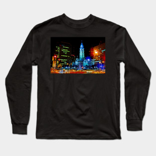 City Hall at Christmas. Philadelphia. Pennsylvania. Long Sleeve T-Shirt