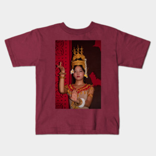 Cambodia. Siem Reap. Portrait of a Dancer. Kids T-Shirt