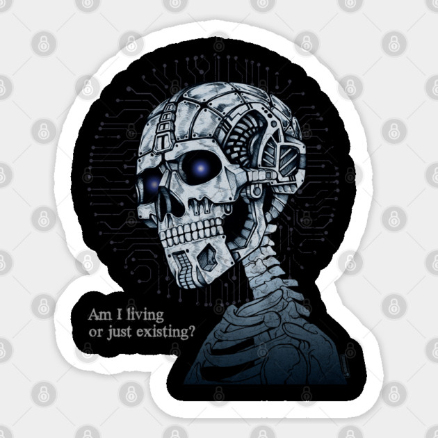The Machine Called Reality Sticker by Tommy Devoid