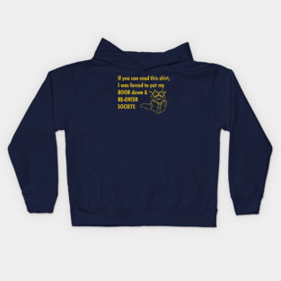 Book Worm Re-enter Society Kids Hoodie