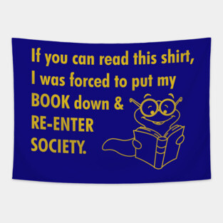 Book Worm Re-enter Society Tapestry