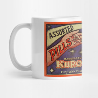 Weird Vintage Pillbox Containing Assorted Pills Mug