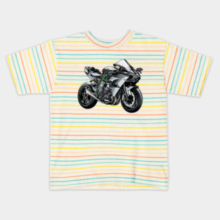H2R Bike Illustration Kids T-Shirt