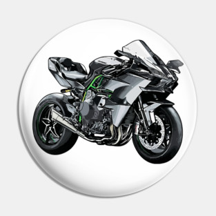 H2R Bike Illustration Pin