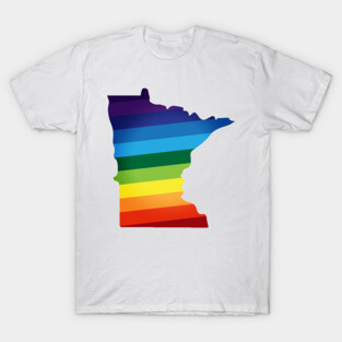 Minnesota Rainbow Flag LGBT Pride T-Shirt