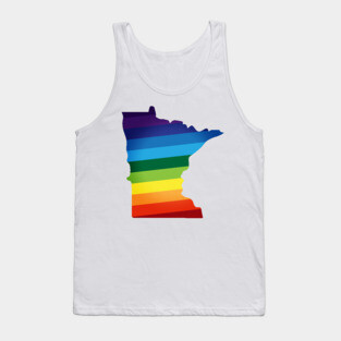 Minnesota Rainbow Flag LGBT Pride Tank Top