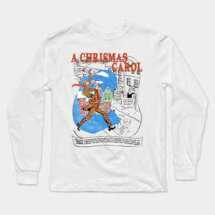 A Classic Christmas Carol Comic Design Long Sleeve T-Shirt
