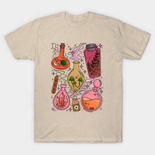 Magic Potions Witchy Vibes Pink & Orange T-Shirt