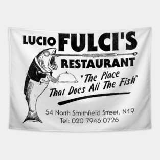 Fictional Lucio Fulci's Restaurant - Shaun of the Dead Movie Tapestry
