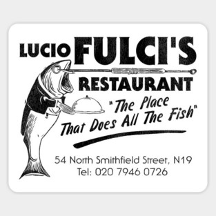 Fictional Lucio Fulci's Restaurant - Shaun of the Dead Movie Sticker