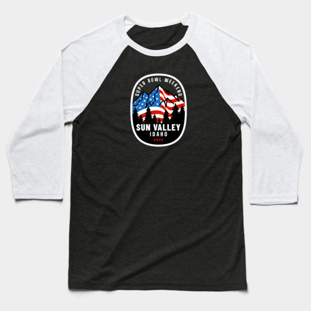 Sun Valley 2023 Baseball T-Shirt by mindflightco