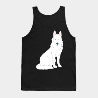 White German Shepherd Tank Top