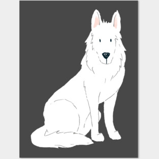 White German Shepherd Posters and Art